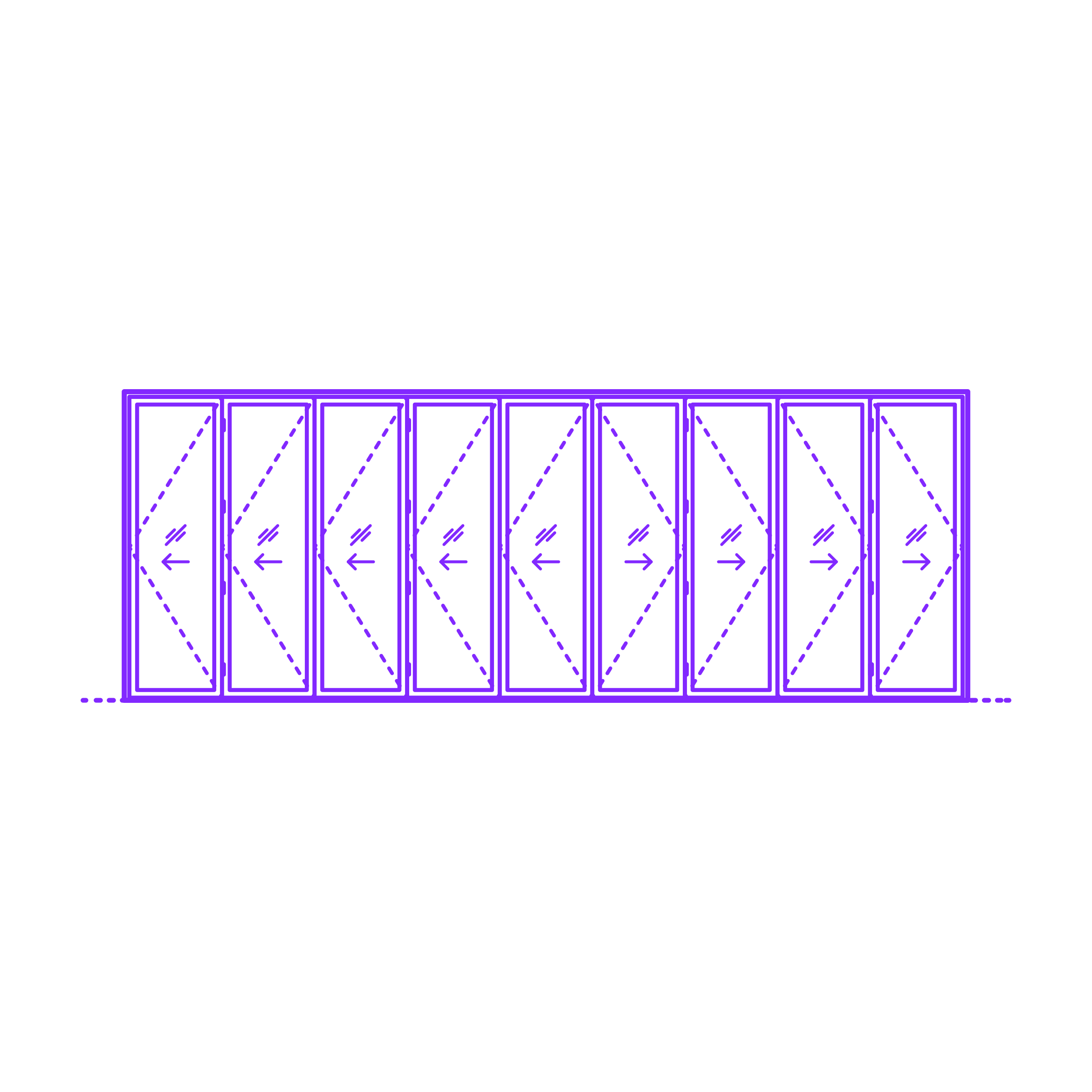 Buildings Folding Doors Bifold Exterior Door 9 Panels Split Outline Svg File Free Vectors